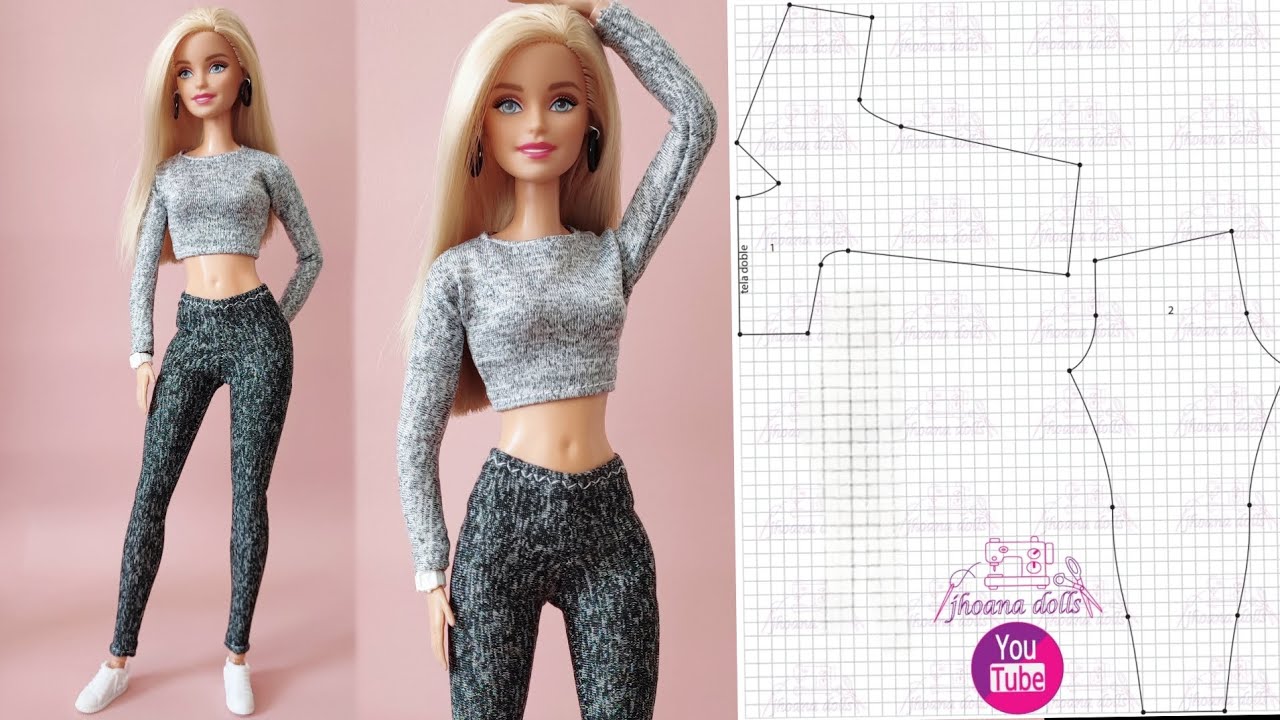 Conjunto esportivo para Barbie