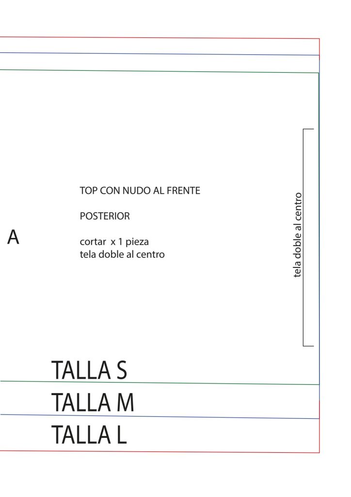 Cropped com nó na frente - molde parte 2