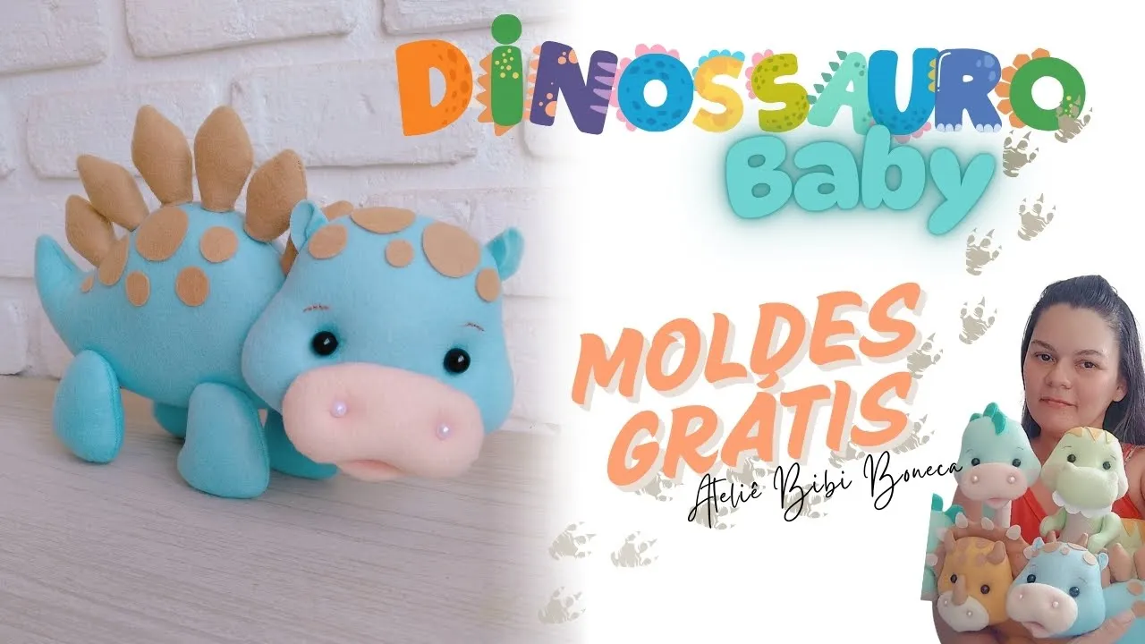 Dinossauro baby de feltro passo a passo parte 3
