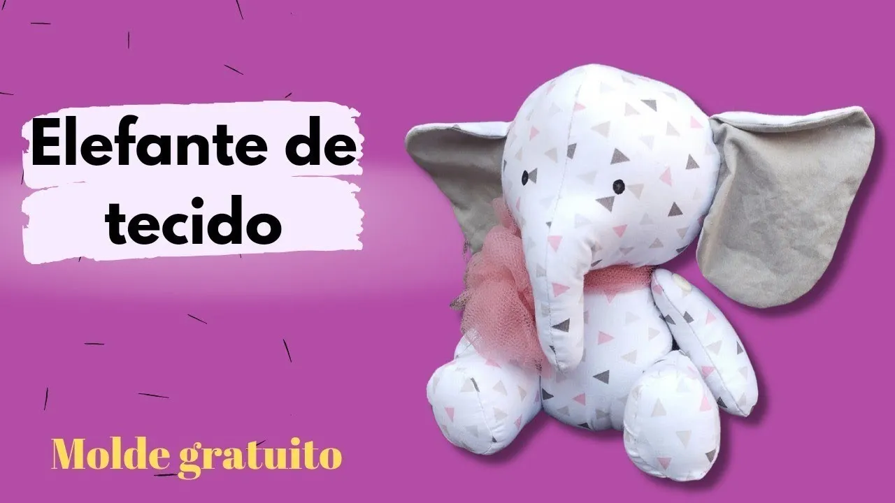 Elefante de tecido muito fofinho