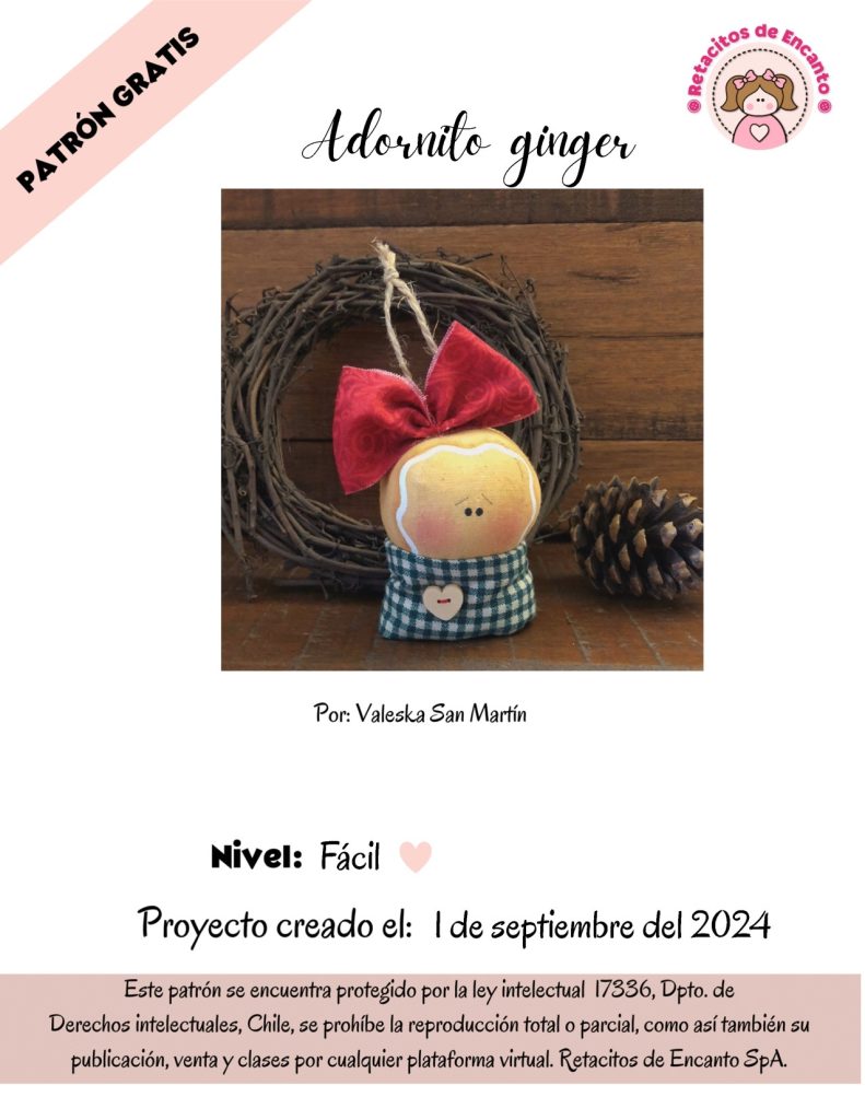 Enfeite de boneco de gengibre rápido de fazer - molde parte 5