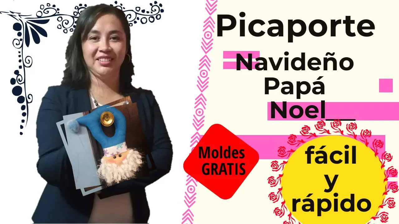 Enfeites de porta natalinos de feltro