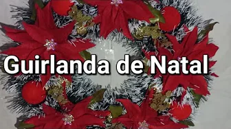 Flor bico-de-papagaio para guirlanda de Natal