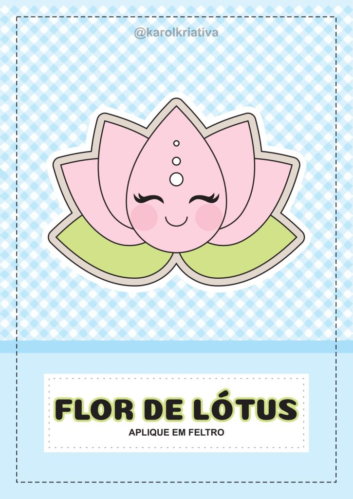 Flor de lótus de feltro para o Dia da Mulher - molde parte 1