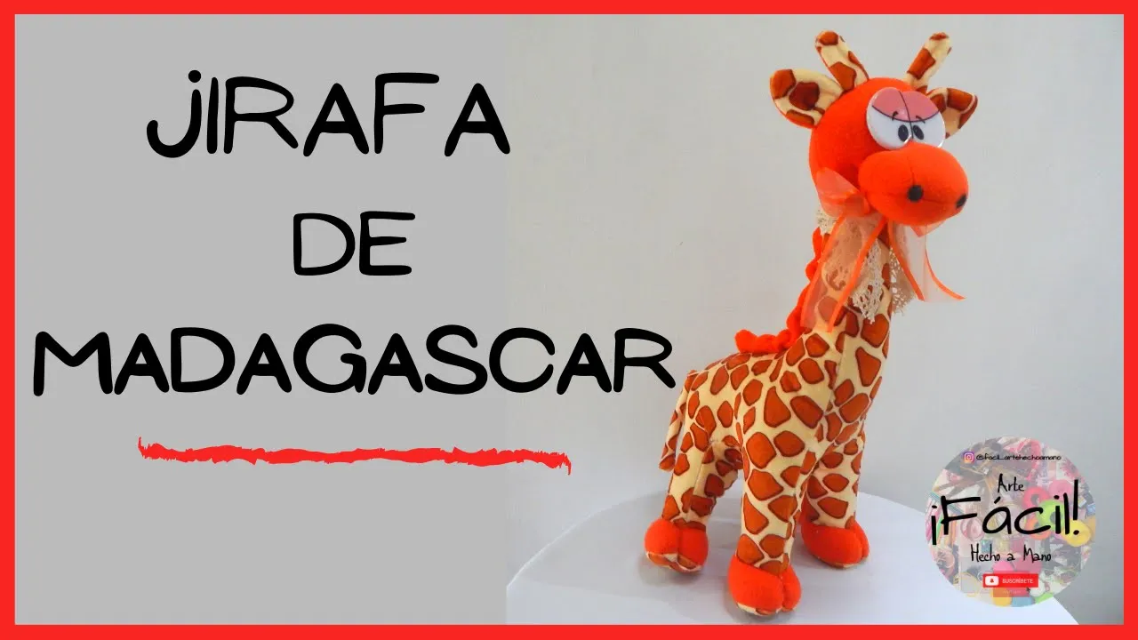 Girafa de pelúcia passo a passo