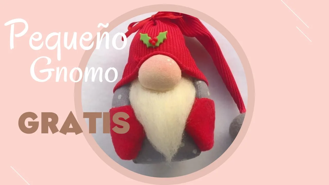 Gnomo natalino de tecido rápido de fazer