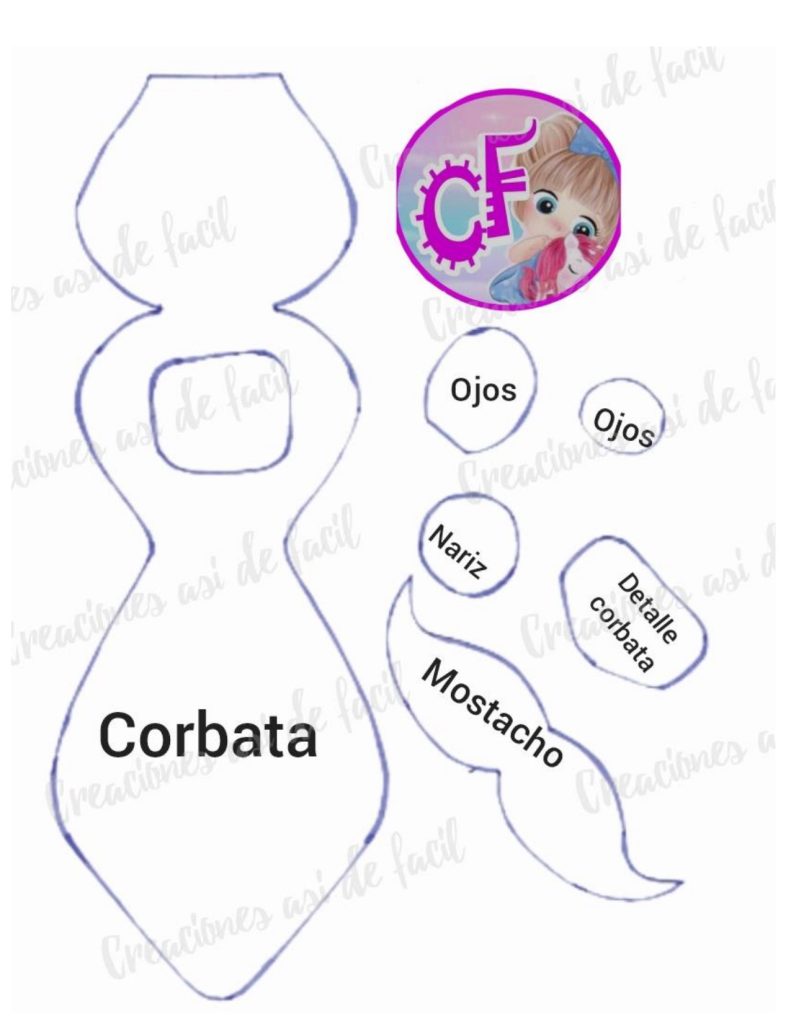 Gravatas de EVA para o Dia dos Pais - molde parte 1