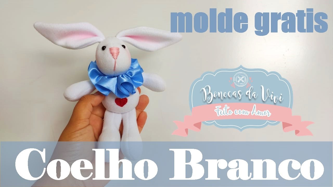 Lembrancinha Coelho Branco da Alice passo a passo