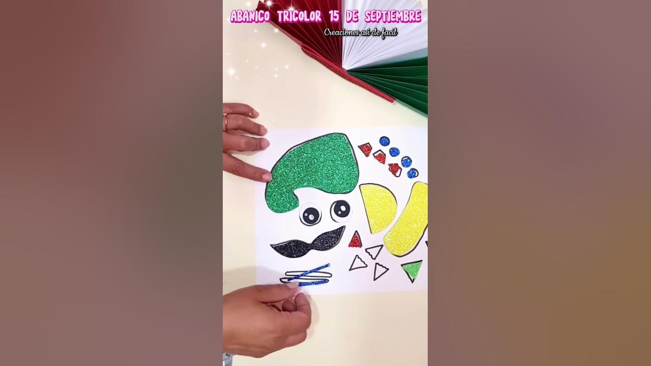 Leque tricolor para o 15 de setembro fácil