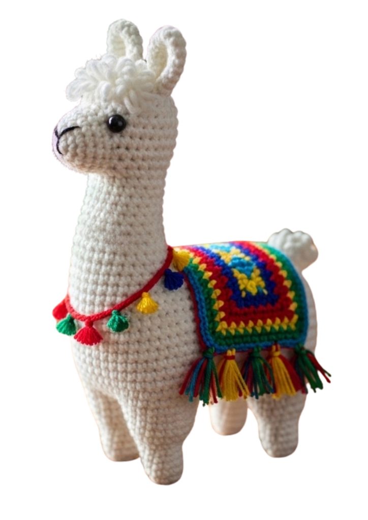 Lhama com manta de amigurumi - molde parte 2
