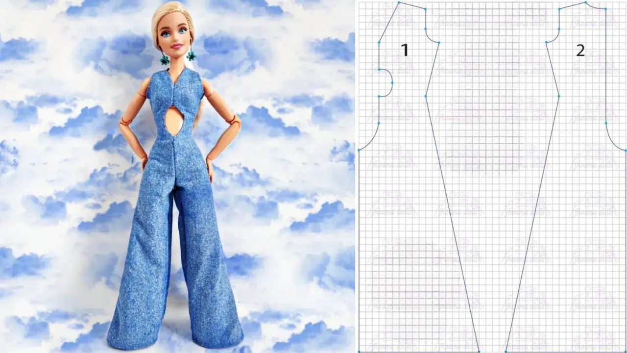 Macacão pantalona para Barbie