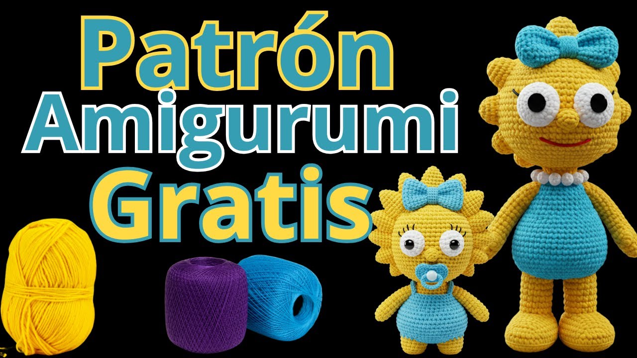 Maggie Simpson de amigurumi