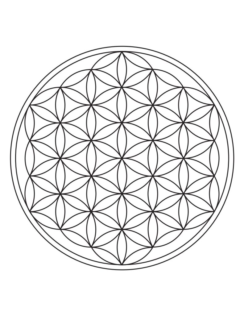 Mandala flor da vida - molde parte 1