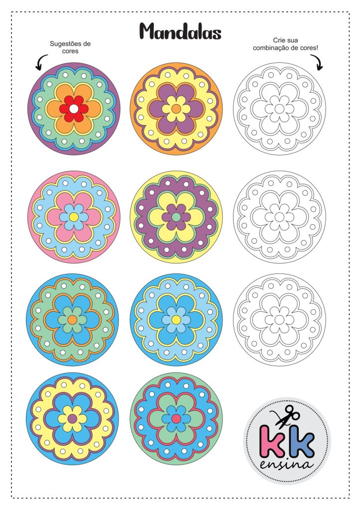 Mandalas de feltro - molde parte 3