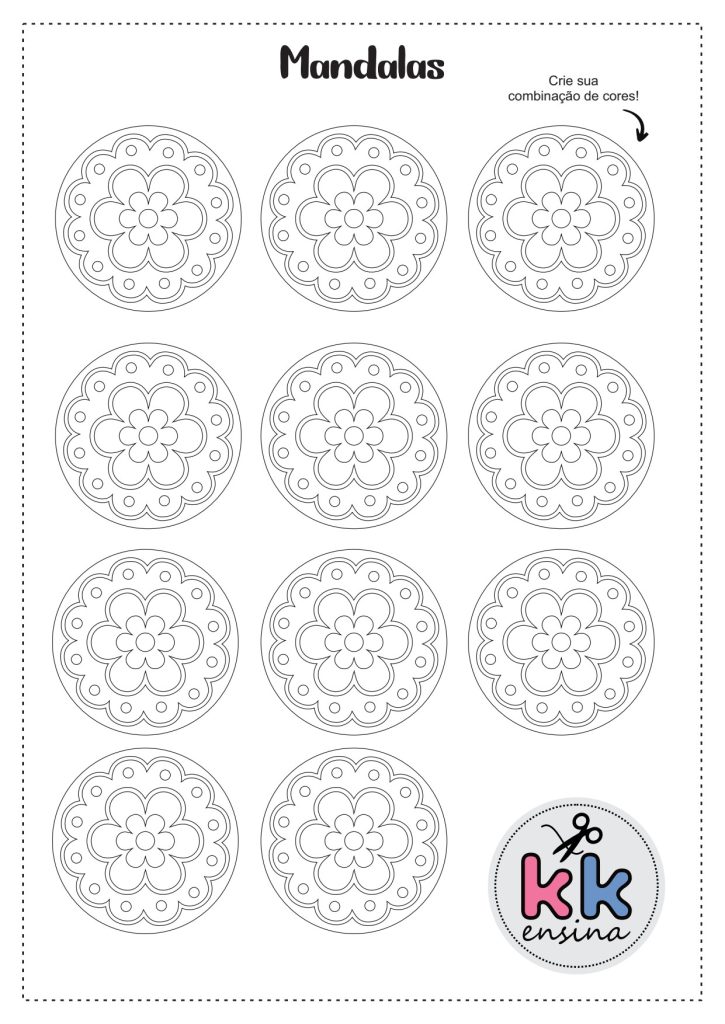 Mandalas de feltro - molde parte 4