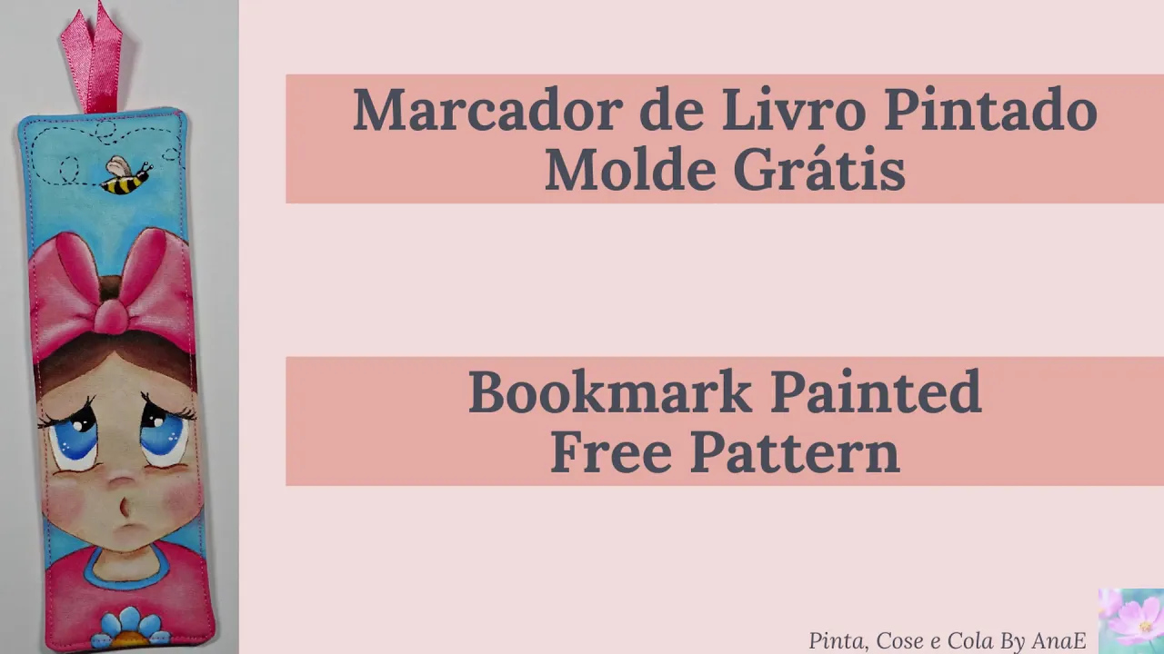 Marcador de página de tecido pintado