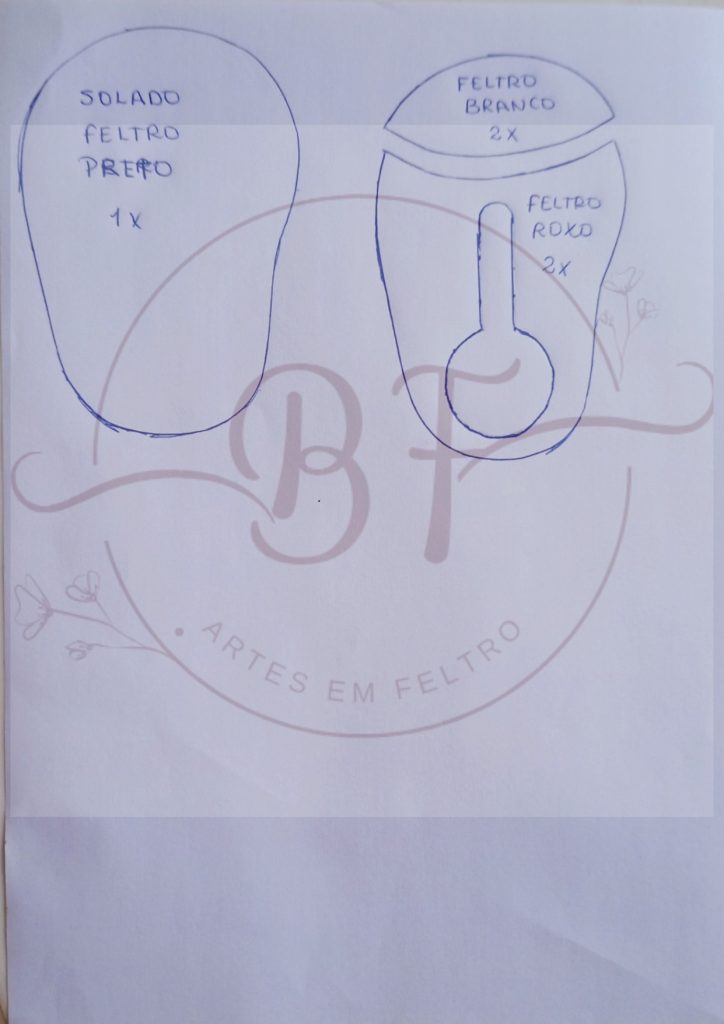 Meu primeiro quiet book de feltro – página 3 passo a passo - molde parte 1
