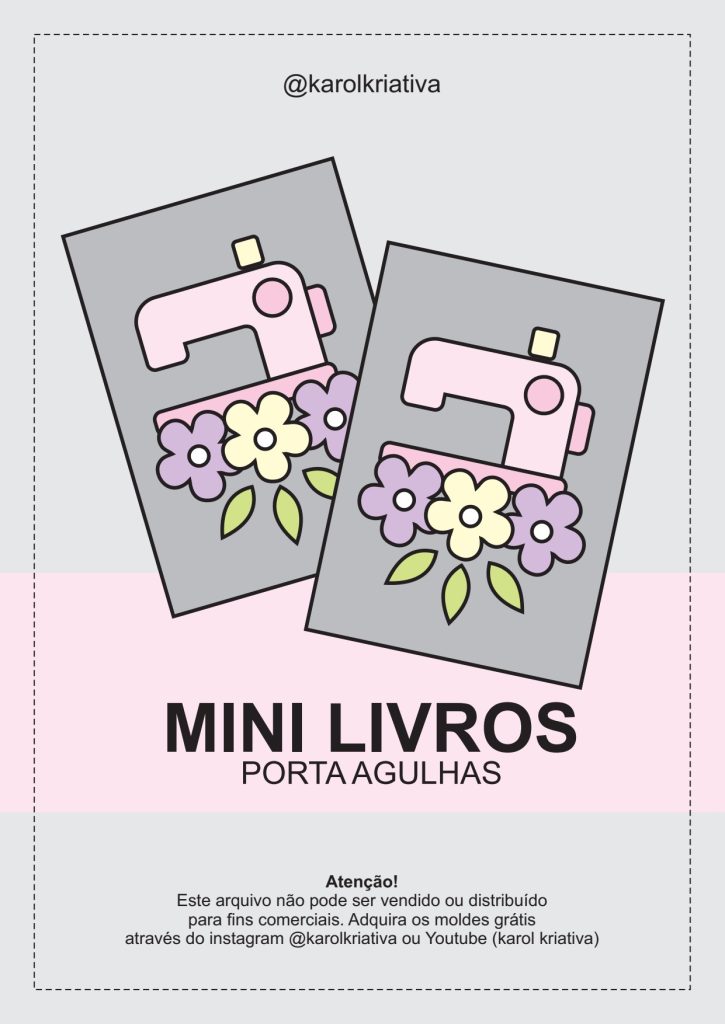 Minilivro porta-agulhas de feltro - molde parte 1