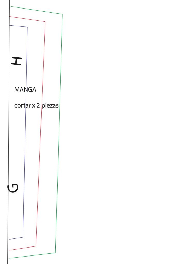 Molde básico de manga com tabela de medidas - molde parte 8