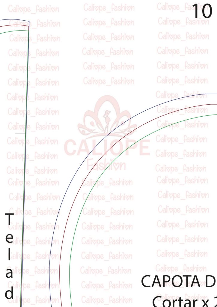 Moletom com capuz - molde parte 11