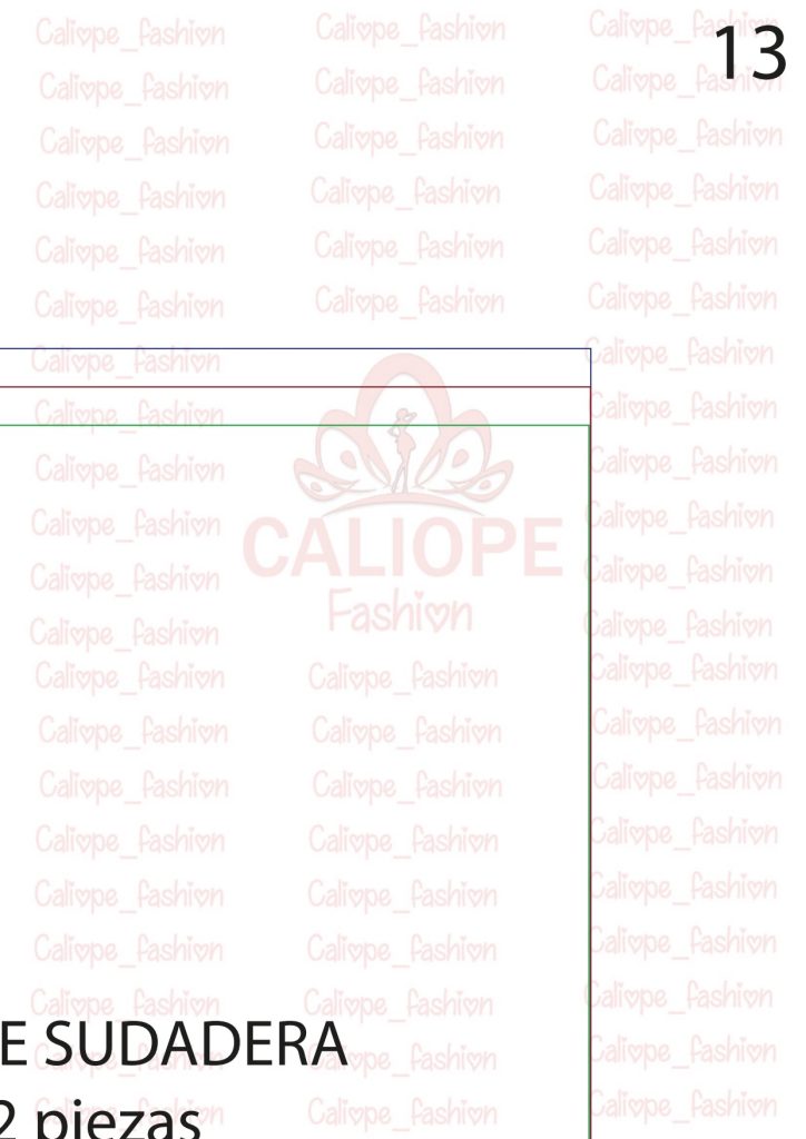 Moletom com capuz - molde parte 15