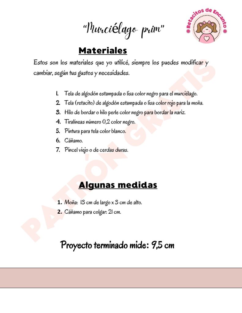 Morcego primitivo de tecido para o Halloween rápido e econômico - molde parte 2