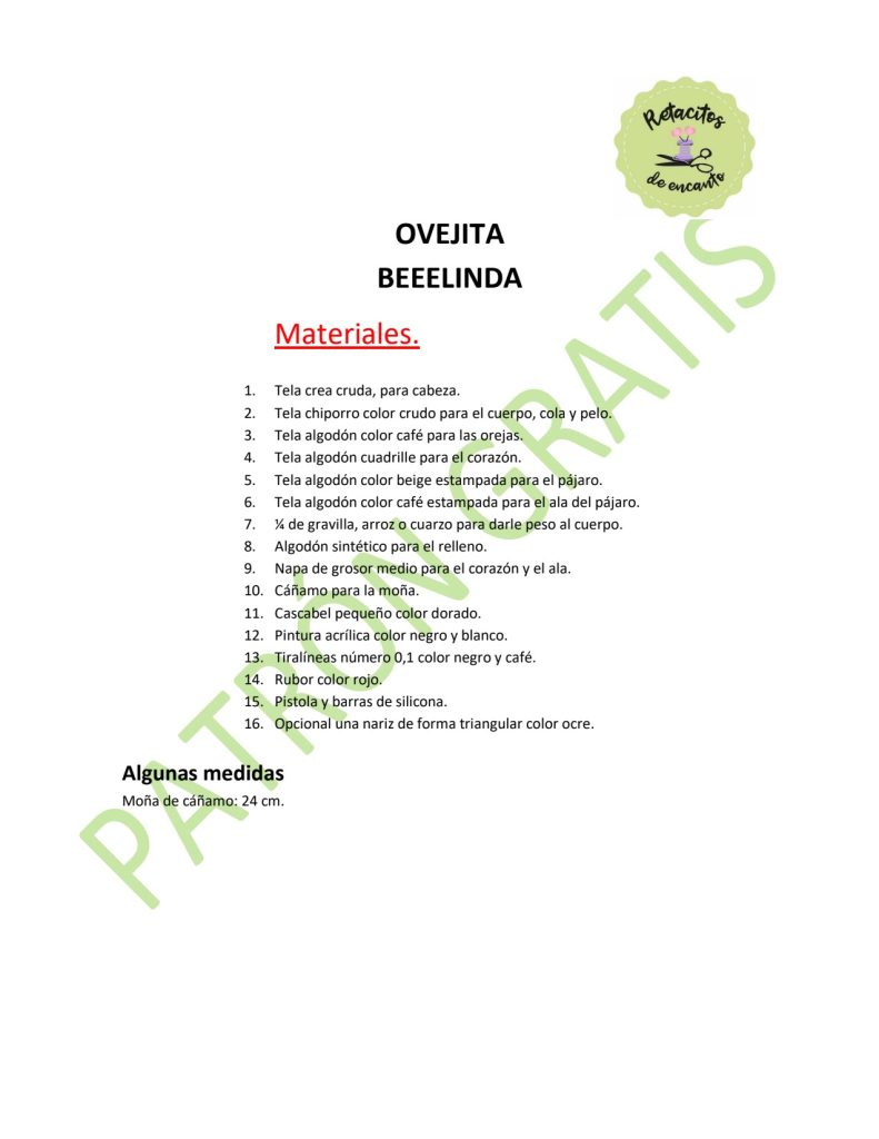 Ovelhinha Bééélinda - molde parte 2