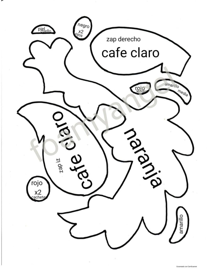 Palhaço de EVA - molde parte 1