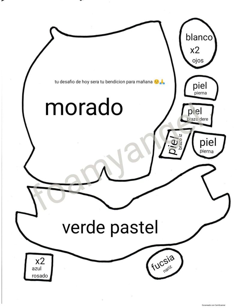 Palhaço de EVA - molde parte 2