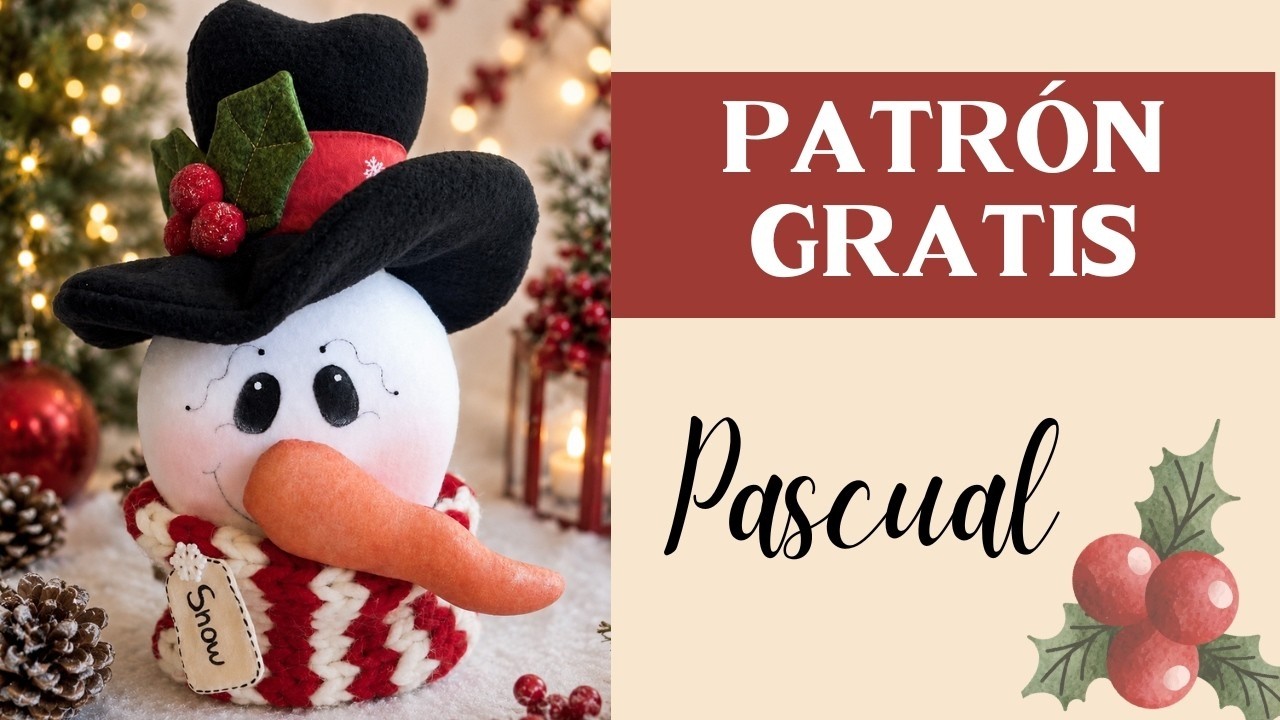 Pascoal, o boneco de neve de tecido