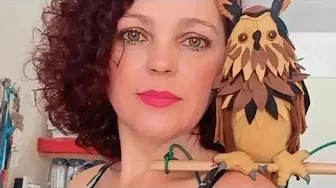 Pássaro coruja de feltro fácil de fazer e de vender