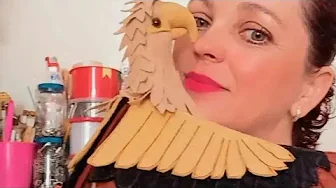 Pássaro gavião de feltro
