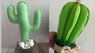 Peso de porta cacto – artesanato fácil e prático