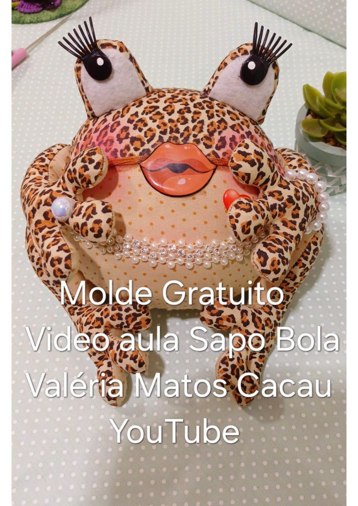 Peso de porta sapo bola - molde parte 1