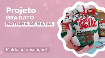 Pingente botinha de Natal