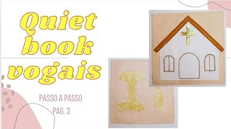 Quiet book das vogais super fácil – página 3 passo a passo