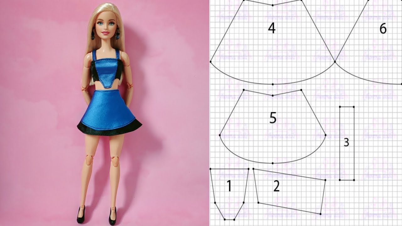 Saia e corset para Barbie