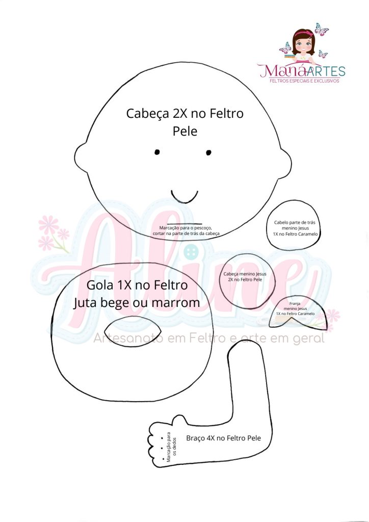 Santo Antônio de feltro - molde parte 2