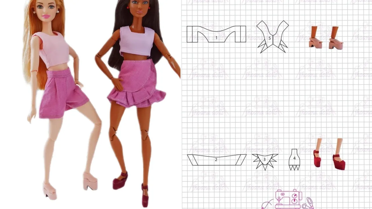 Sapatos para Barbie de pé plano