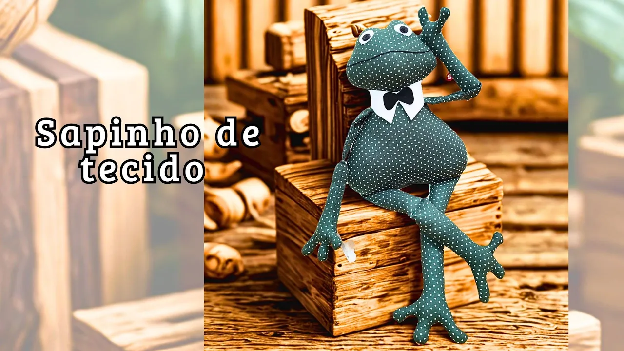 Sapinho de tecido divertido de fazer