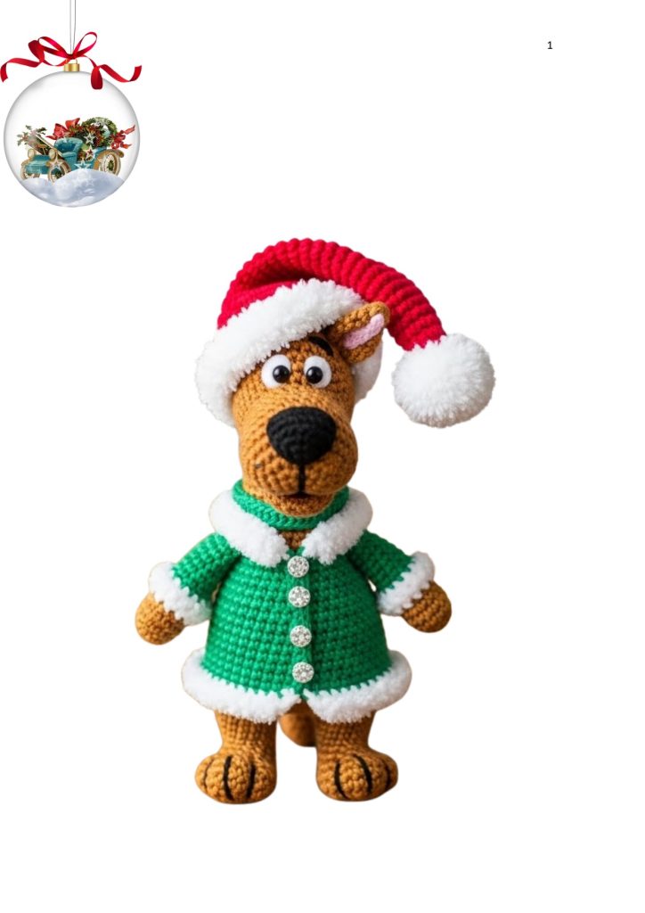 Scooby-Doo natalino de amigurumi - molde parte 1