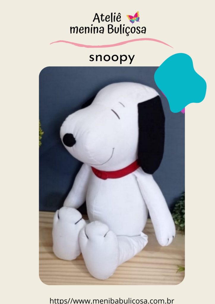 Snoopy de tecido - molde parte 1