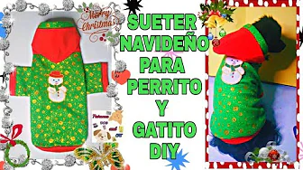 Suéter natalino para cachorro e gato modelo 2
