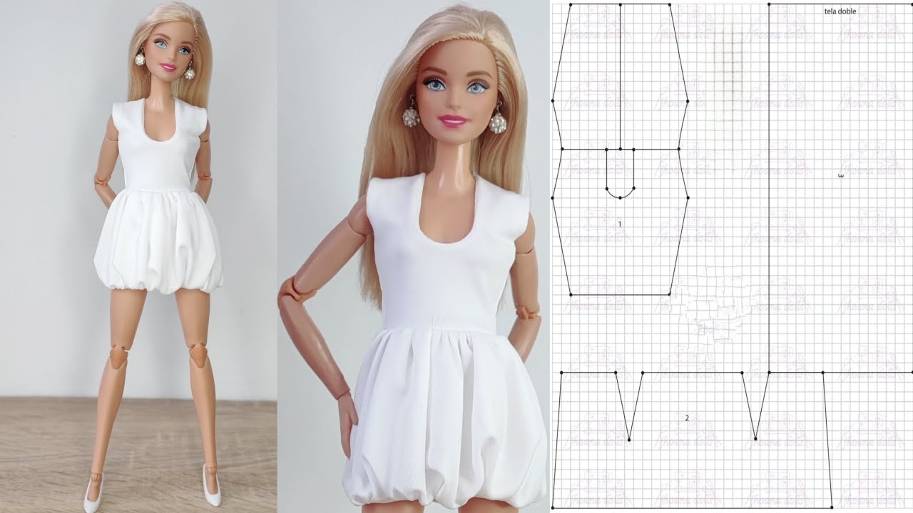 Vestido balonê para Barbie