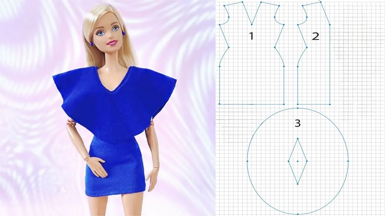 Vestido com capa para Barbie