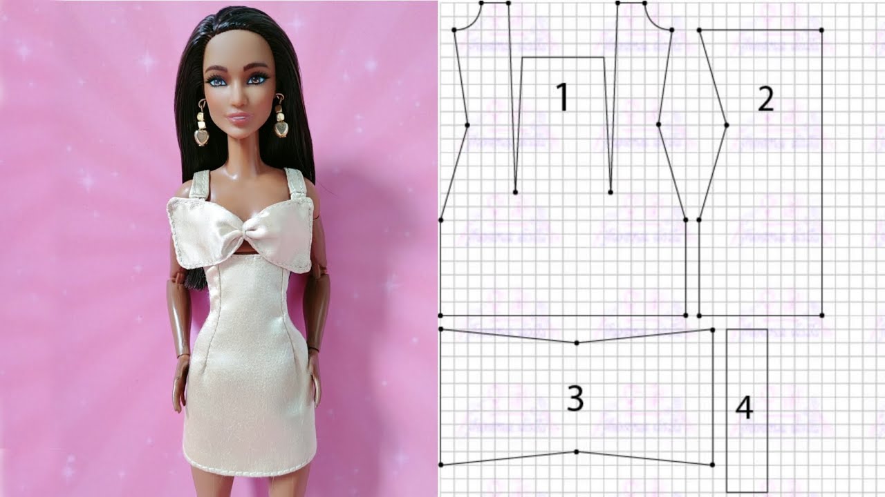 Vestido com laço para Barbie