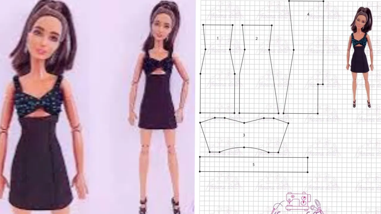 Vestido curto para Barbie modelo 45