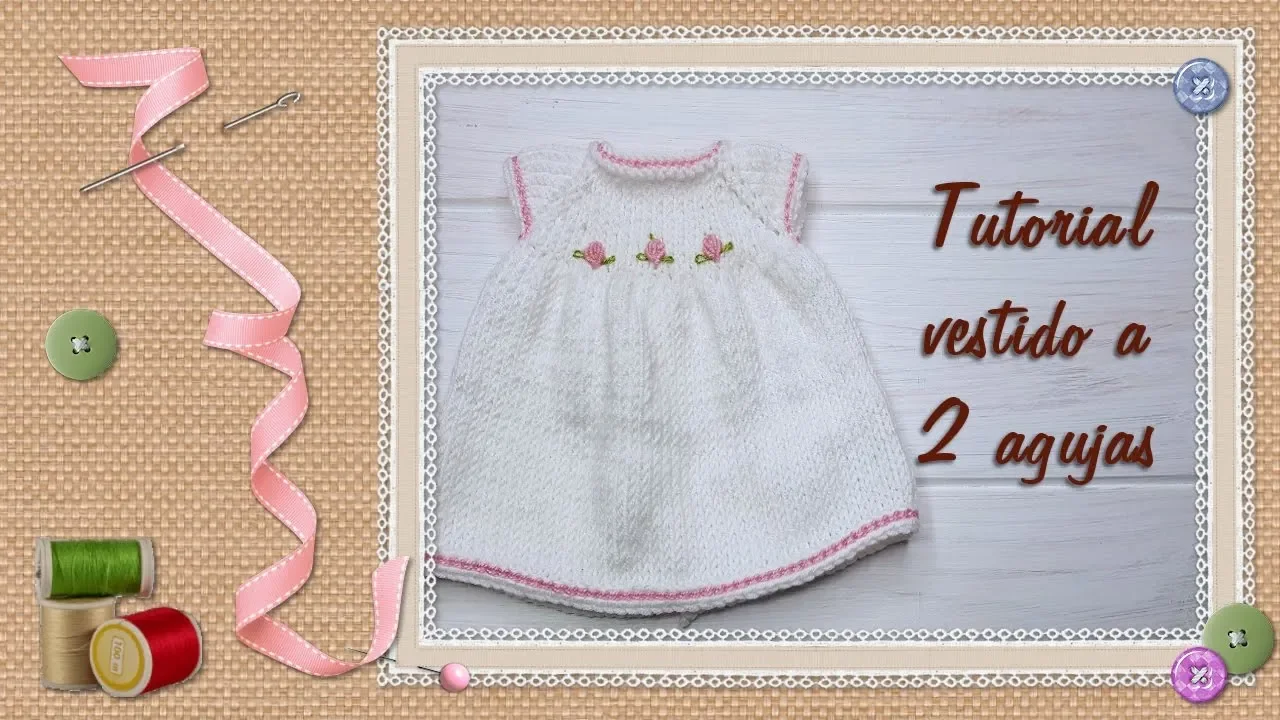 Vestido de tricô para bonecas