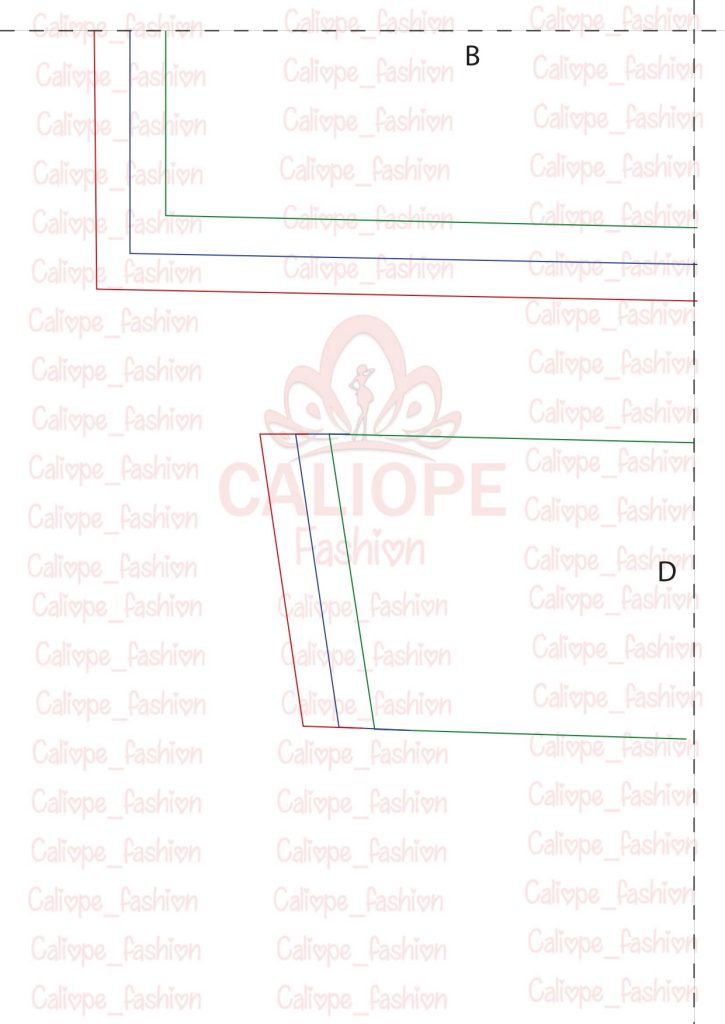 Vestido longo com decote quadrado - molde parte 4