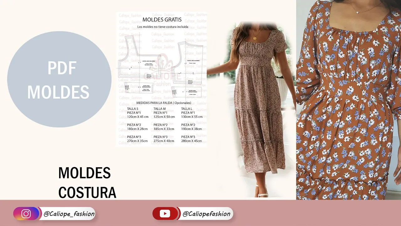 Vestido longo com decote quadrado